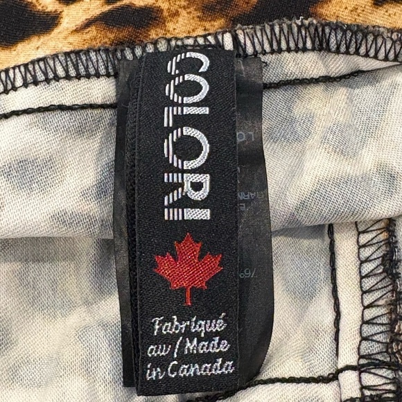 Leopard Print Leggings Colori Animal Print Leggings Made In Canada Size 11 - Picture 6 of 9